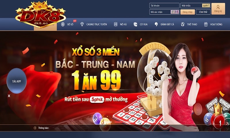 Đăng ký DK8 - Cách đăng ký tài khoản chơi tại DK8 chi tiết nhất 1 Nhà cái DK8 Casino uy tín - Nhà cái lâu đời tại châu Á