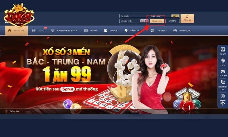 Hướng dẫn cách đăng nhập DK8 Casino qua đường link vào DK8 Casino chính thức
